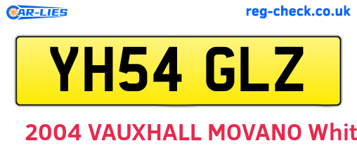 YH54GLZ are the vehicle registration plates.