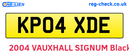 KP04XDE are the vehicle registration plates.