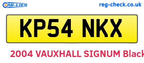 KP54NKX are the vehicle registration plates.