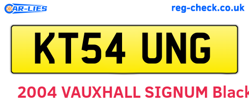 KT54UNG are the vehicle registration plates.