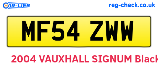 MF54ZWW are the vehicle registration plates.