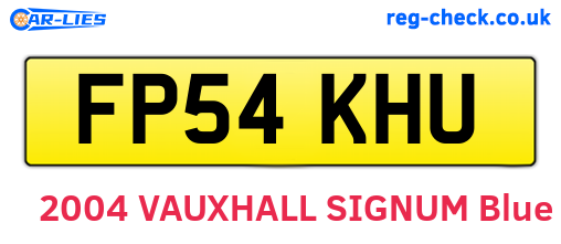 FP54KHU are the vehicle registration plates.