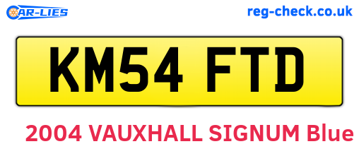 KM54FTD are the vehicle registration plates.