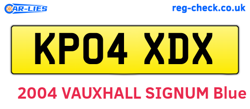 KP04XDX are the vehicle registration plates.