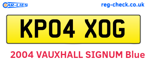 KP04XOG are the vehicle registration plates.