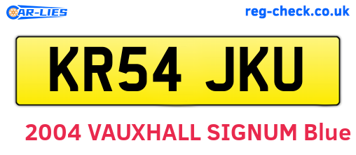 KR54JKU are the vehicle registration plates.