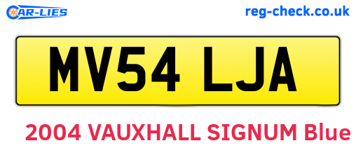 MV54LJA are the vehicle registration plates.