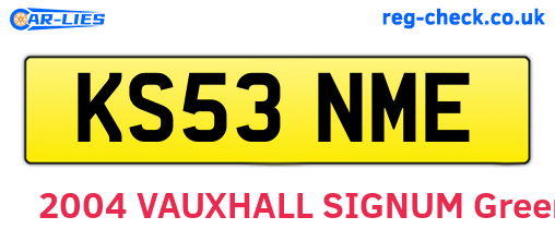 KS53NME are the vehicle registration plates.