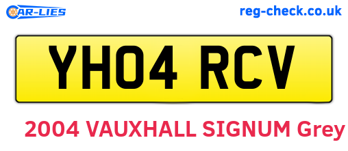 YH04RCV are the vehicle registration plates.