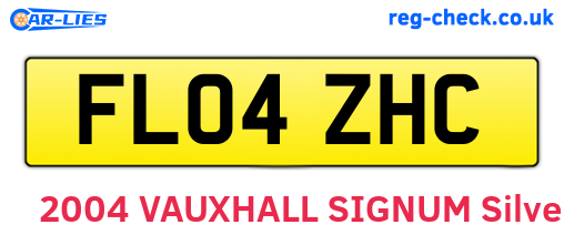 FL04ZHC are the vehicle registration plates.