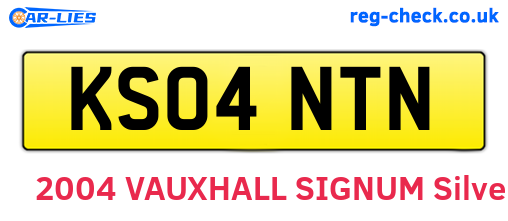 KS04NTN are the vehicle registration plates.