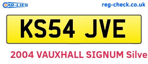 KS54JVE are the vehicle registration plates.