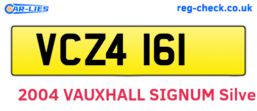 VCZ4161 are the vehicle registration plates.