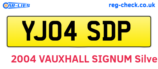 YJ04SDP are the vehicle registration plates.