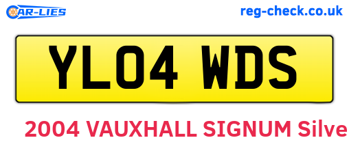 YL04WDS are the vehicle registration plates.