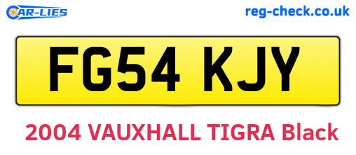 FG54KJY are the vehicle registration plates.