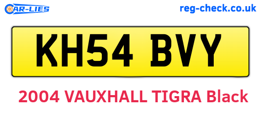 KH54BVY are the vehicle registration plates.