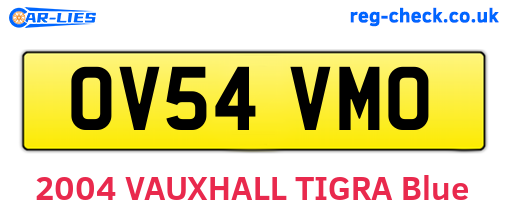 OV54VMO are the vehicle registration plates.