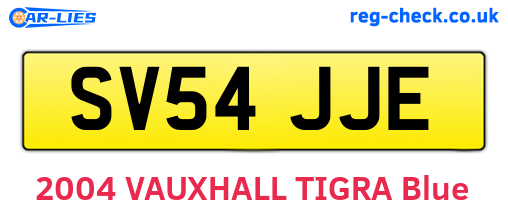 SV54JJE are the vehicle registration plates.