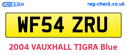WF54ZRU are the vehicle registration plates.