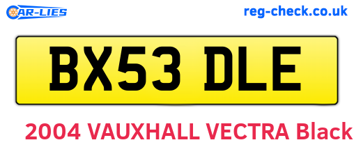 BX53DLE are the vehicle registration plates.