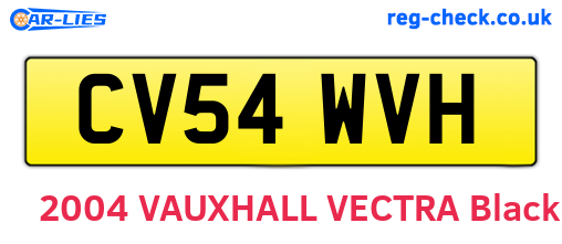 CV54WVH are the vehicle registration plates.