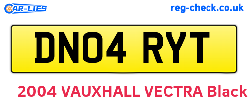 DN04RYT are the vehicle registration plates.