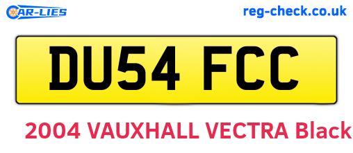 DU54FCC are the vehicle registration plates.