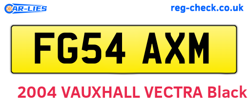 FG54AXM are the vehicle registration plates.