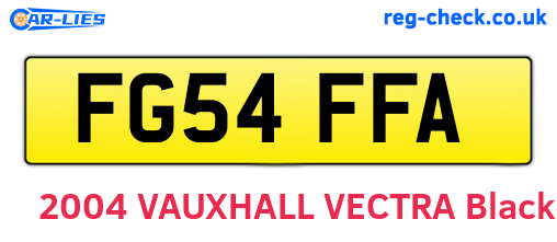 FG54FFA are the vehicle registration plates.