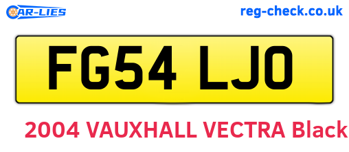 FG54LJO are the vehicle registration plates.