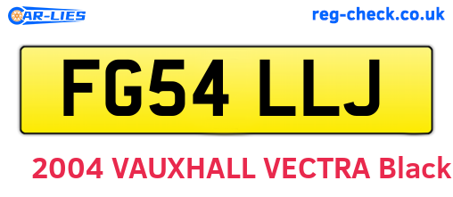 FG54LLJ are the vehicle registration plates.