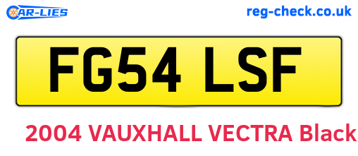 FG54LSF are the vehicle registration plates.