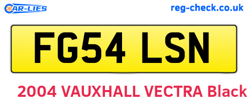 FG54LSN are the vehicle registration plates.