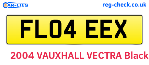 FL04EEX are the vehicle registration plates.