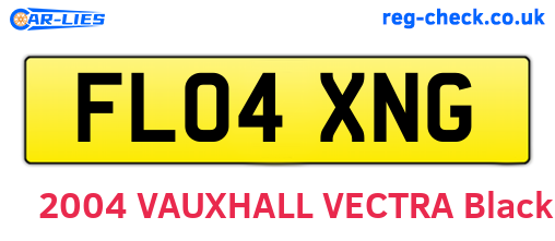 FL04XNG are the vehicle registration plates.