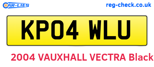 KP04WLU are the vehicle registration plates.