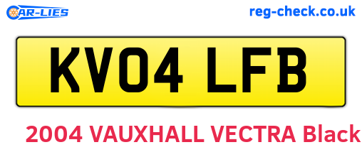 KV04LFB are the vehicle registration plates.