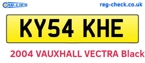 KY54KHE are the vehicle registration plates.