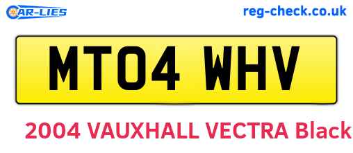 MT04WHV are the vehicle registration plates.
