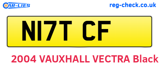 N17TCF are the vehicle registration plates.