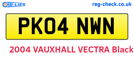 PK04NWN are the vehicle registration plates.