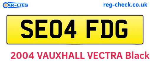 SE04FDG are the vehicle registration plates.