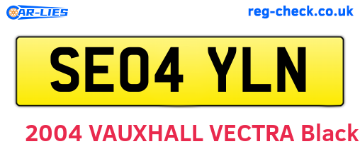 SE04YLN are the vehicle registration plates.