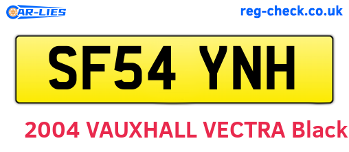 SF54YNH are the vehicle registration plates.