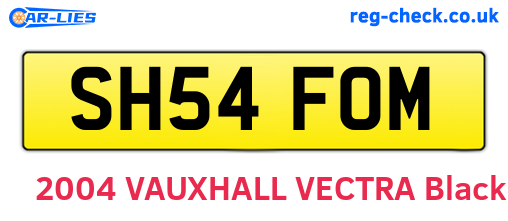 SH54FOM are the vehicle registration plates.