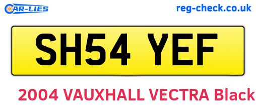 SH54YEF are the vehicle registration plates.