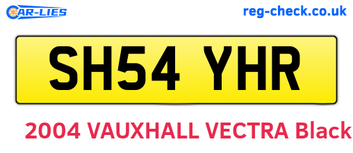 SH54YHR are the vehicle registration plates.