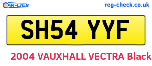 SH54YYF are the vehicle registration plates.