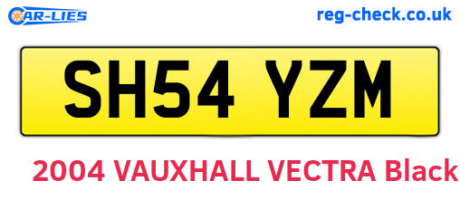 SH54YZM are the vehicle registration plates.